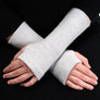 Golightly Cashmere Arm Warmers | White Silver | Made in the USA | golightlycashmere.com