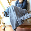 Golightly Cashmere Lap Blanket | Fog | Made in the USA | golightlycashmere.com